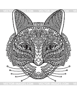 Coloring cat - vector clipart