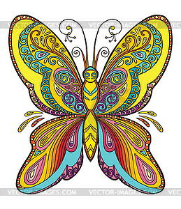 Butterfly coloring - vector clipart