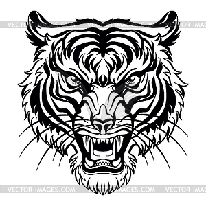 Head of mascot tiger - vector clip art