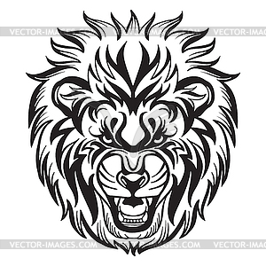 Head of mascot lion - vector clipart
