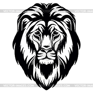 Head of mascot lion head - vector clipart