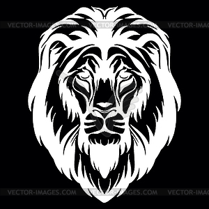 Head of mascot lion head - royalty-free vector image