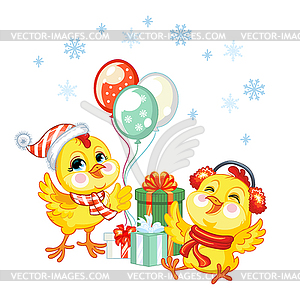 Little funny s Christmas set - royalty-free vector image