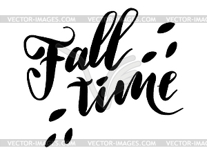 Fall time lettering phrase - vector clip art