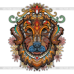 Abstract head of retriever dog - vector clipart / vector image