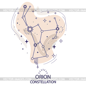 Звезда созвездия Орион - клипарт в векторном виде