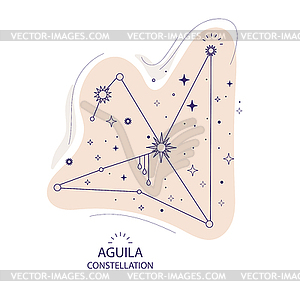 Звездное созвездие Агила - векторное изображение EPS