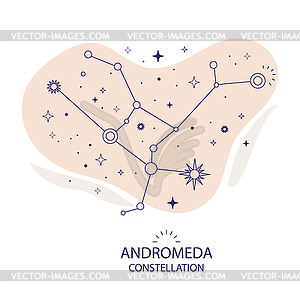 Star constellation Andromeda - vector image