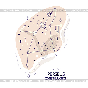 Star constellation Perseus - vector clipart