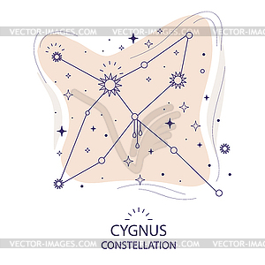 Star constellation Sugnus - vector image