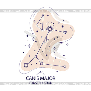 Star constellation Canis Major - vector clipart