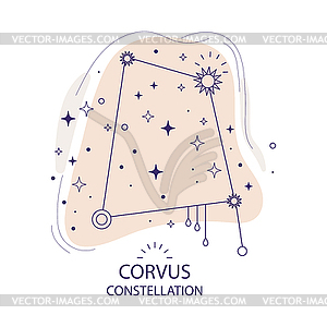 Star constellation Corvus - royalty-free vector image