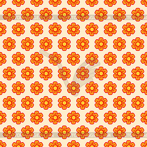 Floral seamless pattern in abstract style illustrati - color vector clipart