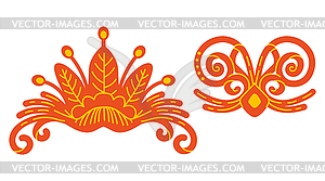 Abstract floral design elements - vector clipart