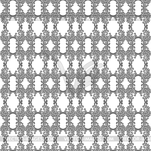 Monochrome seamless pattern with plant motif - vector image