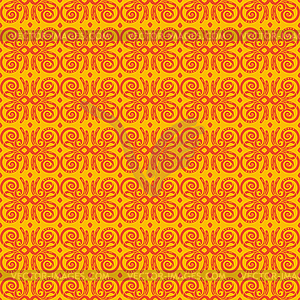 Abstract seamless pattern with orange decorative - vector clip art