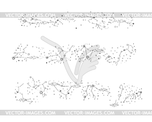 Abstract cosmic star accumulation - vector clipart