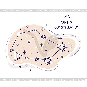 Star constellation Vela - vector image