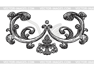 Hand drawing beautiful design element - vector clip art