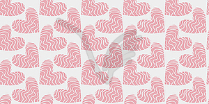 Seamless pattern with abstract hearts trendy - vector image