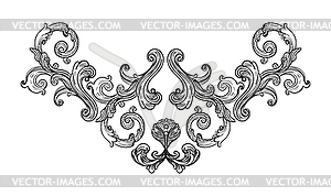 Baroque vintage element with flourish motif - stock vector clipart