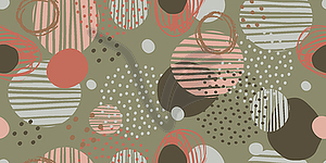 Seamless background abstract spots and dots - vector clipart