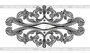 Baroque design element engraving ornament - vector clip art