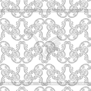 Engraved ornate baroque seamless pattern - royalty-free vector clipart