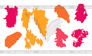 Set of abstract grunge design elements trendy - vector clipart