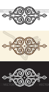 Collection of vintage hand drawing design element - vector image