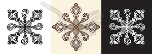 Sketch of retro vintage hand drawing design elements - vector image