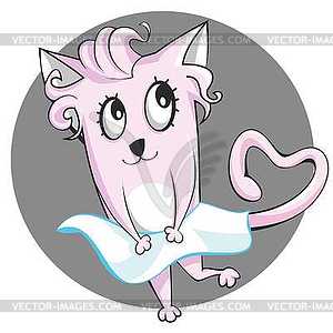 Coquette kitty - vector clipart