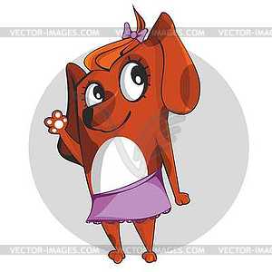 Cute little doggie - vector clip art