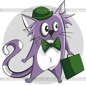 Cat businessman - vector clip art