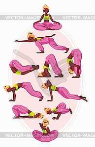 Yoga class  - vector clipart