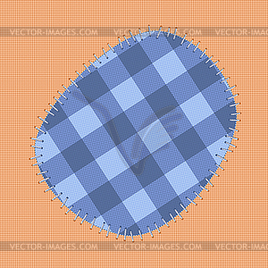 Oval patch - vector clip art
