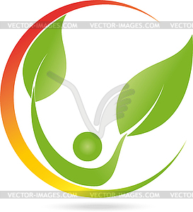 Logo, People, Leaf, Alternative Therapy, Sun - vector clip art