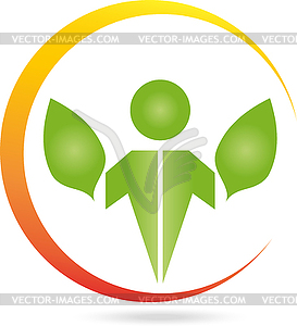 Logo, People, Leaf, Alternative Therapy, Sun - vector image