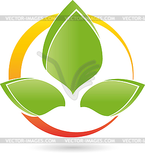 Logo, leaves, flower, Naturopaths - vector image