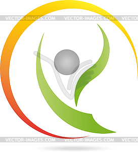 People, Fitness, Health, Logo - vector clipart / vector image