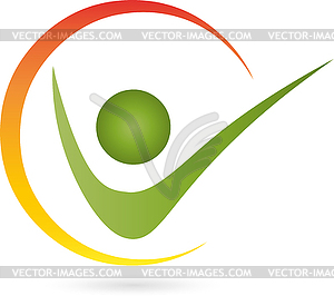 Логотип, люди, спорт, физическая терапия, Альтернативная Th - векторизованное изображение