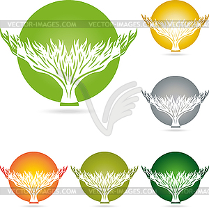 Logo, tree, plant, Naturopaths - vector clipart