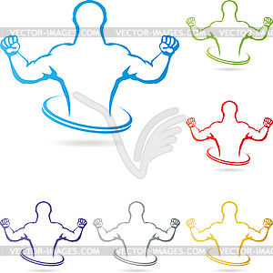 Logo, People, Fitness, Sport - vector clipart