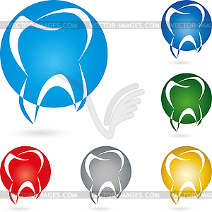 Tooth, tooth logo, ball - vector clipart / vector image