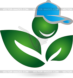 Logo, People, Leaves, Plant - vector image