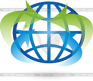 Logo, earth, globe, world globe, vector - vector image