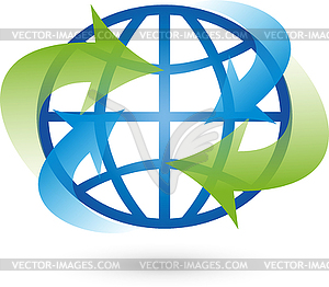 Logo, earth, globe, world globe, vector - vector clipart