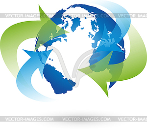 Logo, earth, globe, world globe, vector - vector image