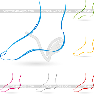 Logo, feet, physiotherapy, occupational therapy - vector image