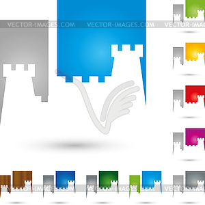 Logo, tower, castle, castle logo - vector clip art